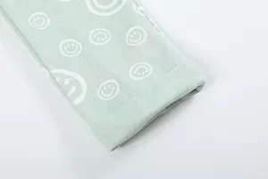 Eco-Friendly Toddler Sleep Pants with Fun Smiley Pattern
